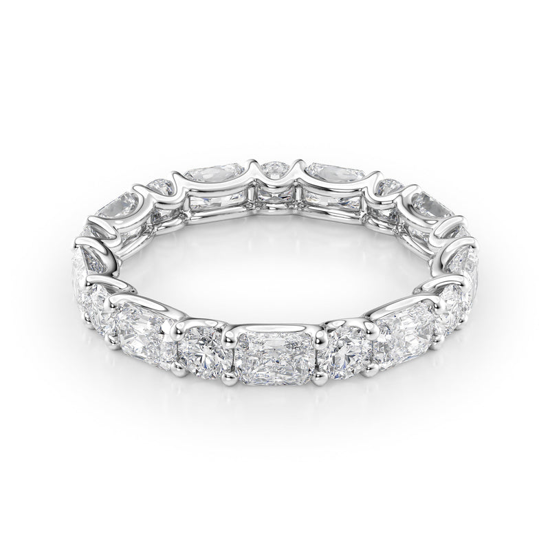 Alternating Radiant Round Eternity Band