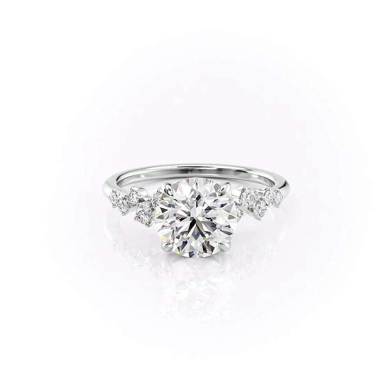 Infinity Twisted Pave Engagement Ring