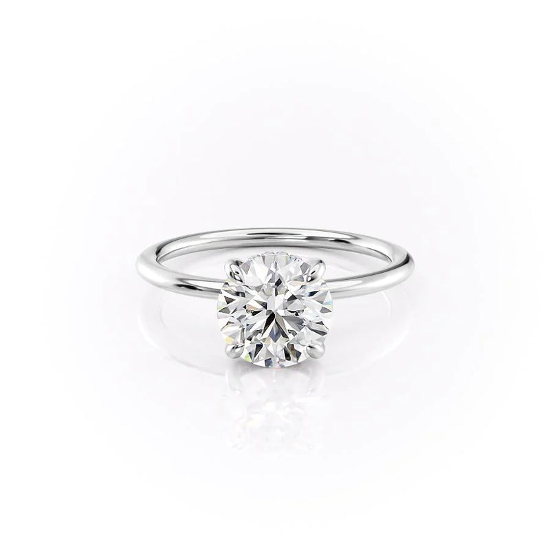 Lab Diamond Pave Web Prong Ring
