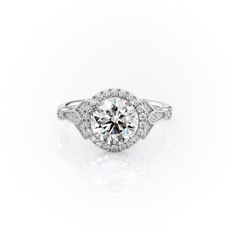 Timeless Vintage Halo Engagement Ring