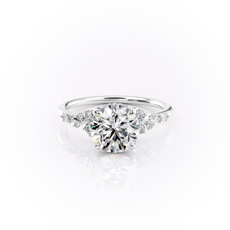 Solitaire Hidden Halo Engagement Ring