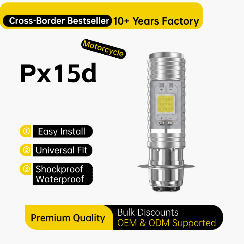 JEAI PX15D LED Motorcycle Headlight Bulb