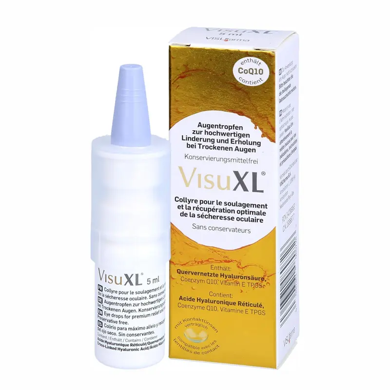 VisuXL (ヴィスXL) - 高機能ドライアイ改善点眼液 クロスリンクヒアルロン酸＆CoQ10配合 防腐剤フリー 10ml