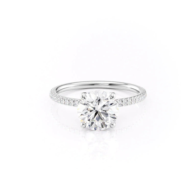 Eternal Pave Hidden Halo Solitaire Ring