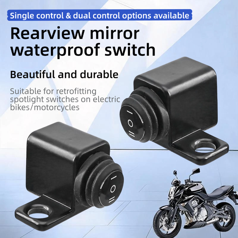 JEAI Waterproof Motorcycle Mirror Mount Light Switch