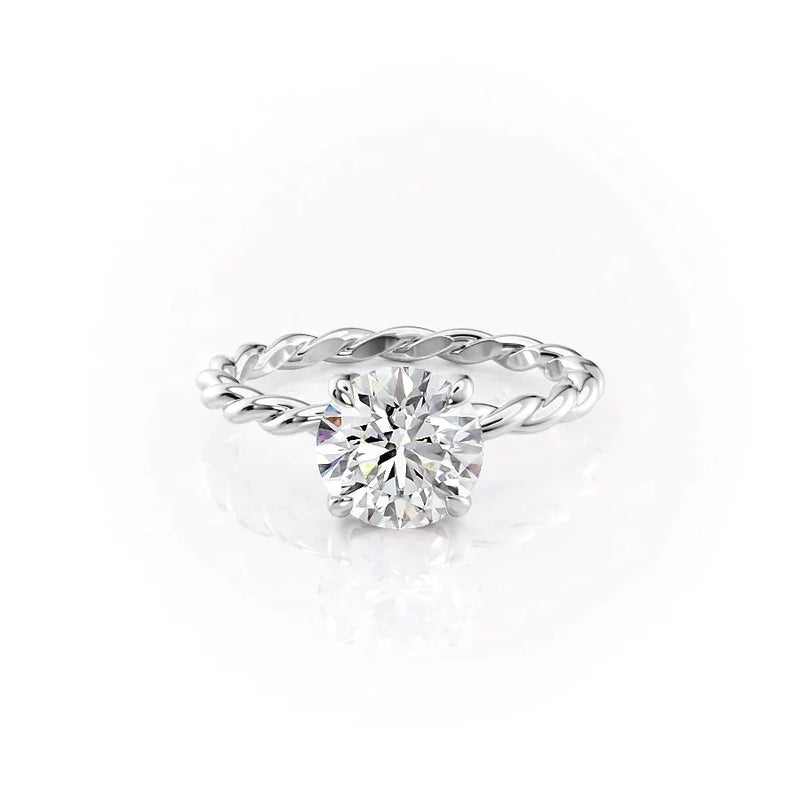 Infinite Twine: Twisted Rope Solitaire Ring