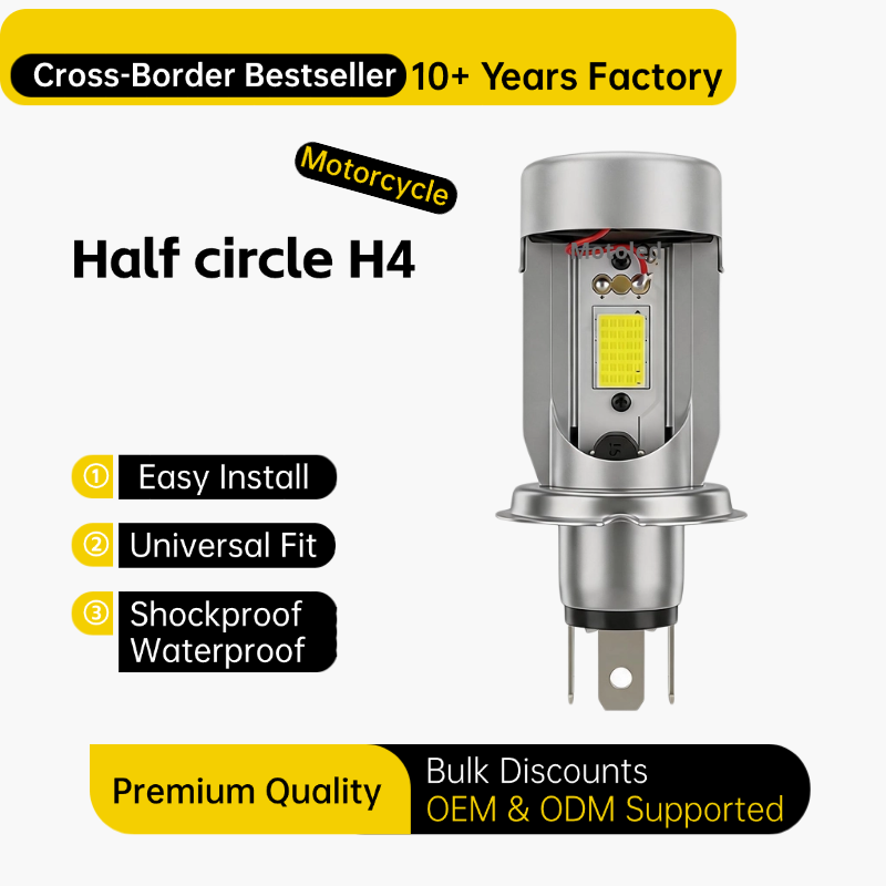 JEAI Half-Moon H4 LED Motorcycle Headlight Bulb