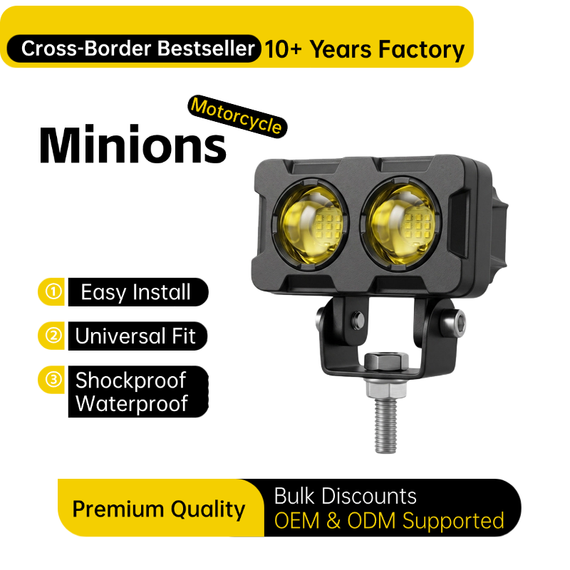 JEAI Mini Dual Lens LED Motorcycle Spotlight