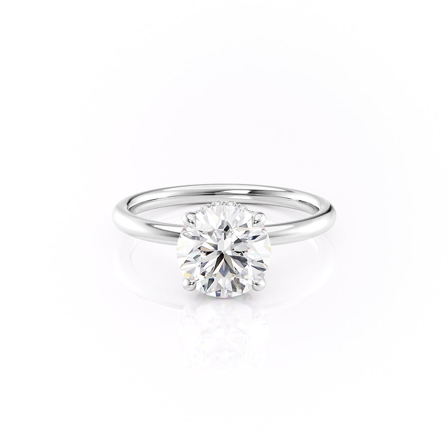 Lab Diamond Pave Web Prong Ring
