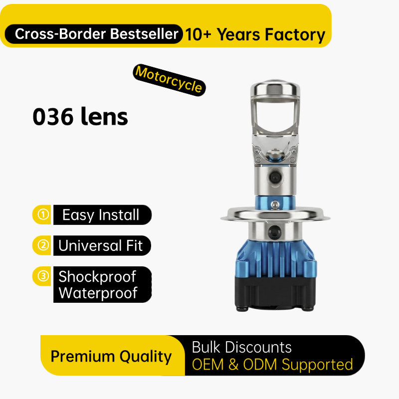 JEAI Projector Lens LED Motorcycle Headlight Bulb