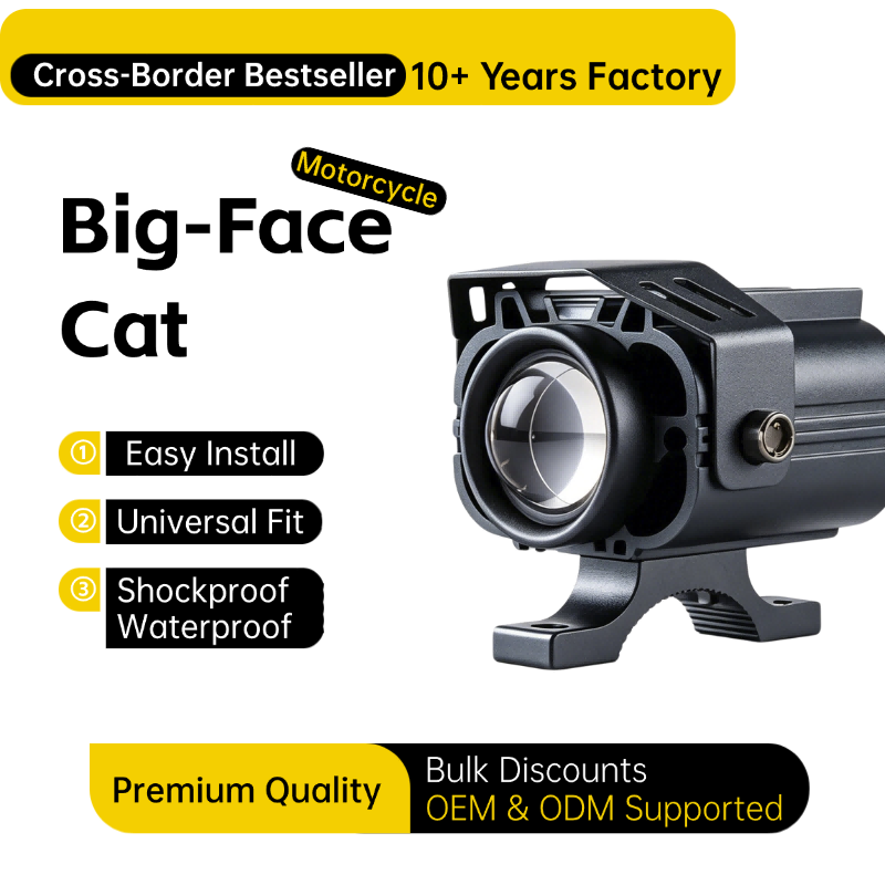 Big Eye Dual Beam LED Motorcycle Spotlight