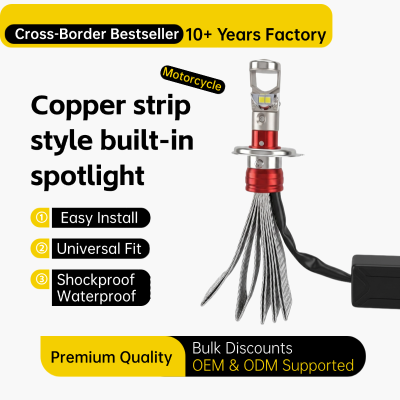 JEAI Copper Strip Cooling LED Motorcycle Headlight Bulb