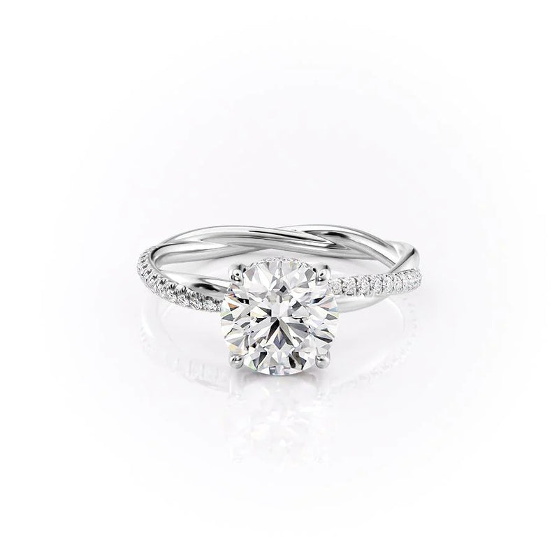 Intertwined Pave Twist Hidden Halo Ring